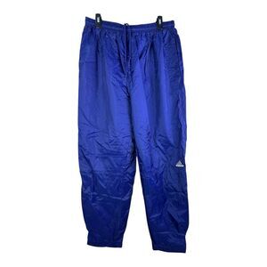 Vintage Adidas Pants Mens Xl Navy Blue Y2k Baggy Windbreaker Mesh Lined 2001